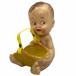 1956 Bonnytex Rubber Baby Squeak Toy with Basket